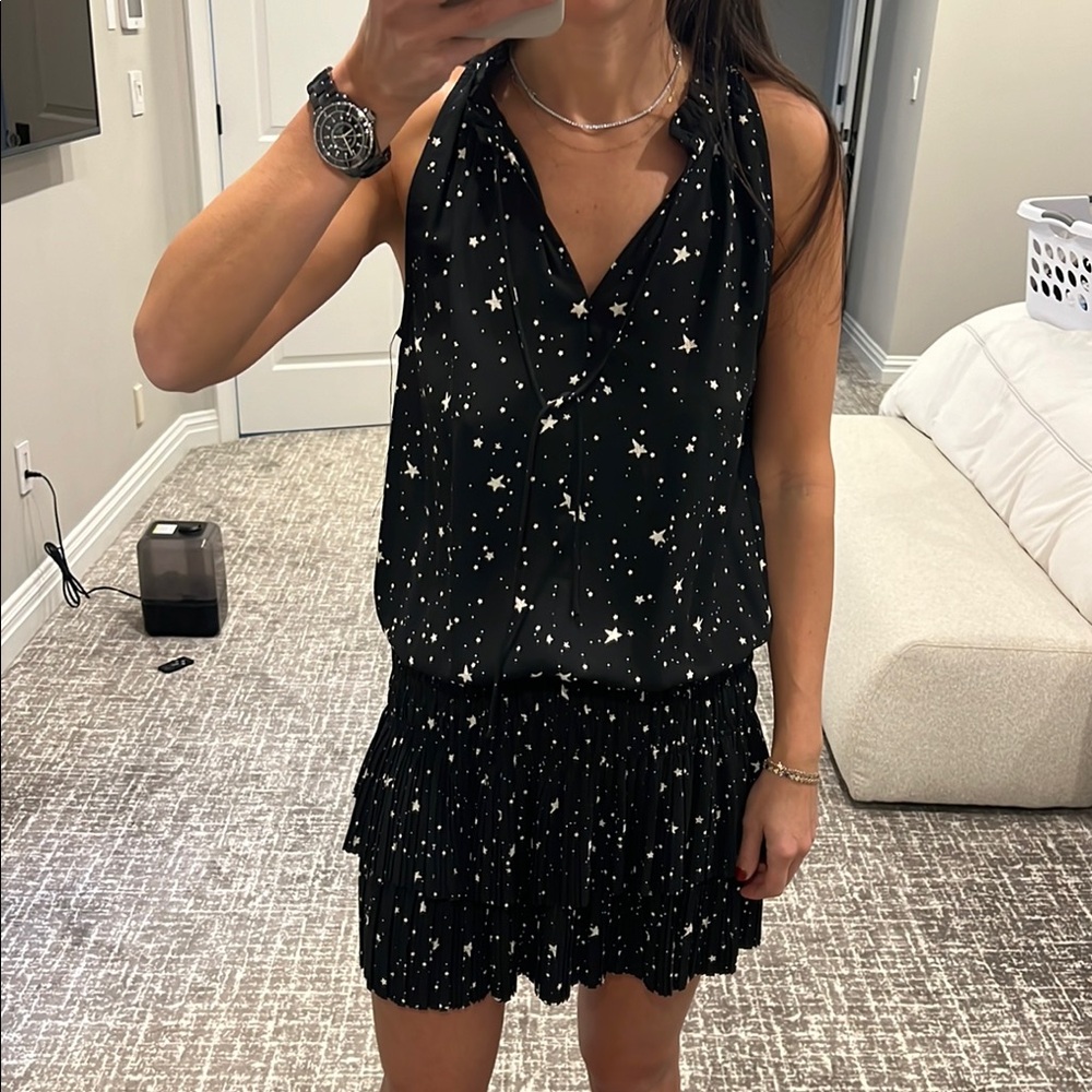 Current Air Black Star Print Women's Dress